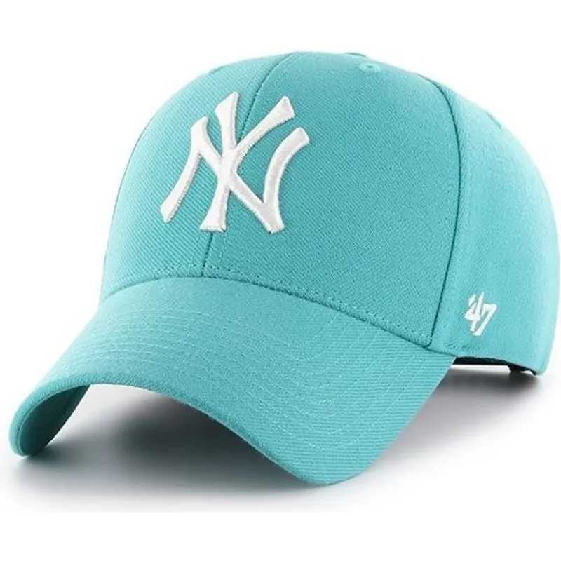 shapka-izvita-zelena-snapbek-turquesa-na-new-york-yankees-mlb-ot-47-brand