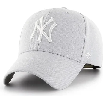 47 Brand New York Yankees MLB MVP grå sølv snapback buet kasket