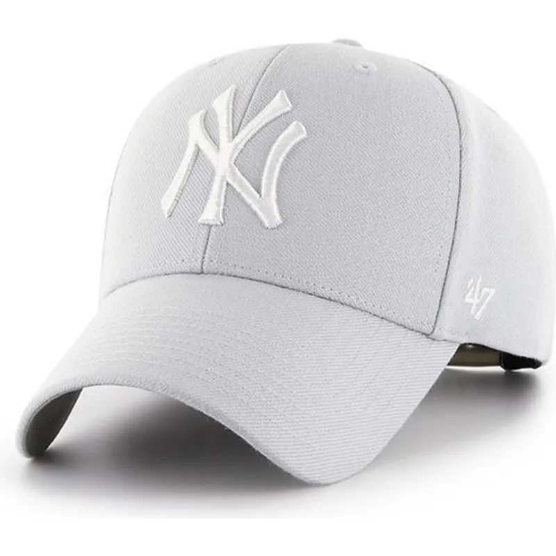 silbergraue-gebogene-snapback-kappe-new-york-yankees-mlb-mvp-von-47-brand