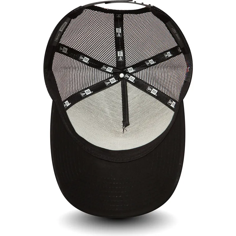 sort-trucker-kasket-med-sort-logo-clean-a-frame-fra-new-york-yankees-mlb-fra-new-era