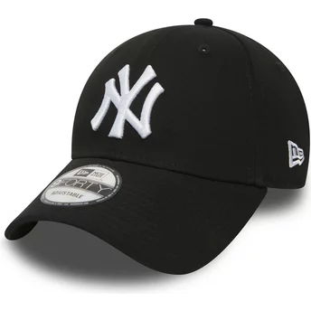 New Era Curved Brim 9FORTY Essential New York Yankees MLB Adjustable Cap schwarz