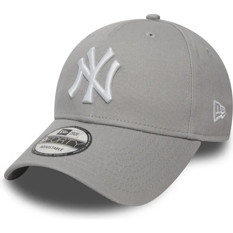 shapka-izvita-siv-reguliruema-9forty-essential-na-new-york-yankees-mlb-ot-new-era