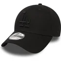 los-angeles-dodgers-mlb-39thirty-essential-sort-bojet-kasket-med-sort-logo-fra-new-era