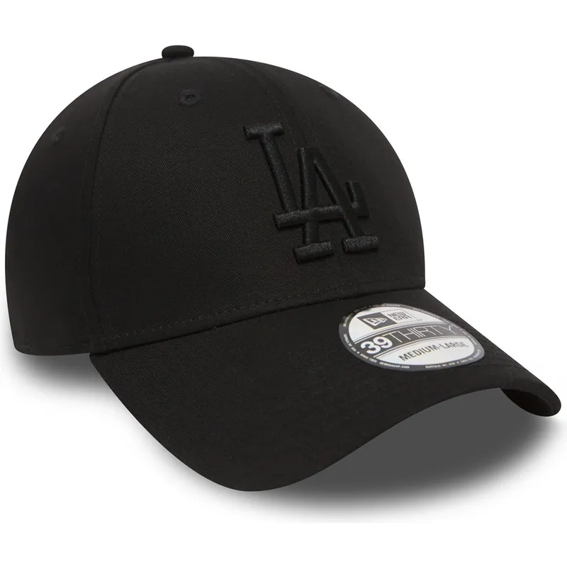 sort-buet-kasket-med-sort-logo-fitted-39thirty-essential-fra-los-angeles-dodgers-mlb-fra-new-era
