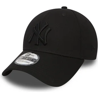 Schwarze gebogene Kappe mit schwarzem Logo 39THIRTY Classic der New York Yankees MLB von New Era