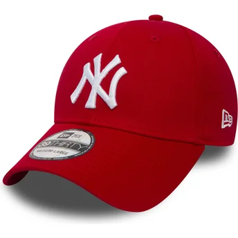 Шапка извита червена прилепнала 39THIRTY Classic на New York Yankees MLB от New Era