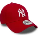 shapka-izvita-chervena-prilepnala-39thirty-classic-na-new-york-yankees-mlb-ot-new-era