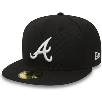 atlanta-braves-mlb-new-era-59fifty-essential-sort-justerbar-flat-kasket
