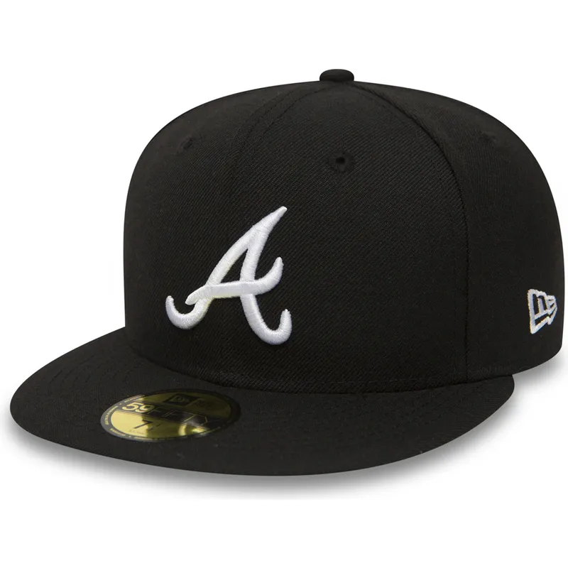 atlanta-braves-mlb-new-era-59fifty-essential-sort-justerbar-flat-kasket