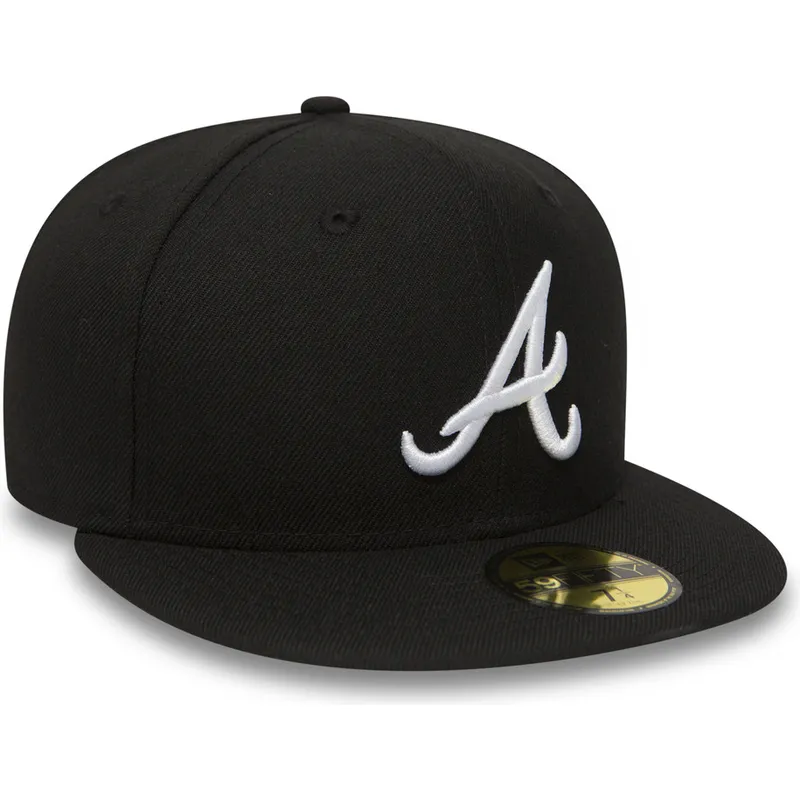 atlanta-braves-mlb-new-era-59fifty-essential-sort-justerbar-flat-kasket
