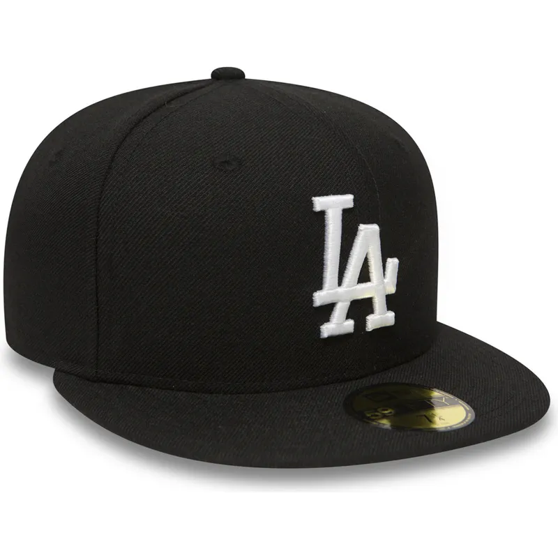 shapka-ploska-cherna-prilepnala-59fifty-essential-na-los-angeles-dodgers-mlb-ot-new-era