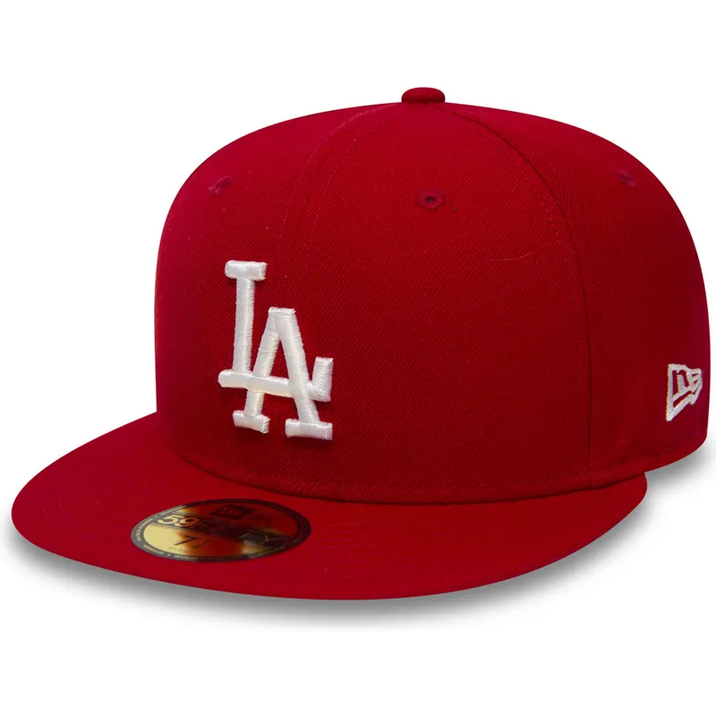 chervena-ploska-reguliruema-shapka-59fifty-essential-na-los-angeles-dodgers-mlb-ot-new-era