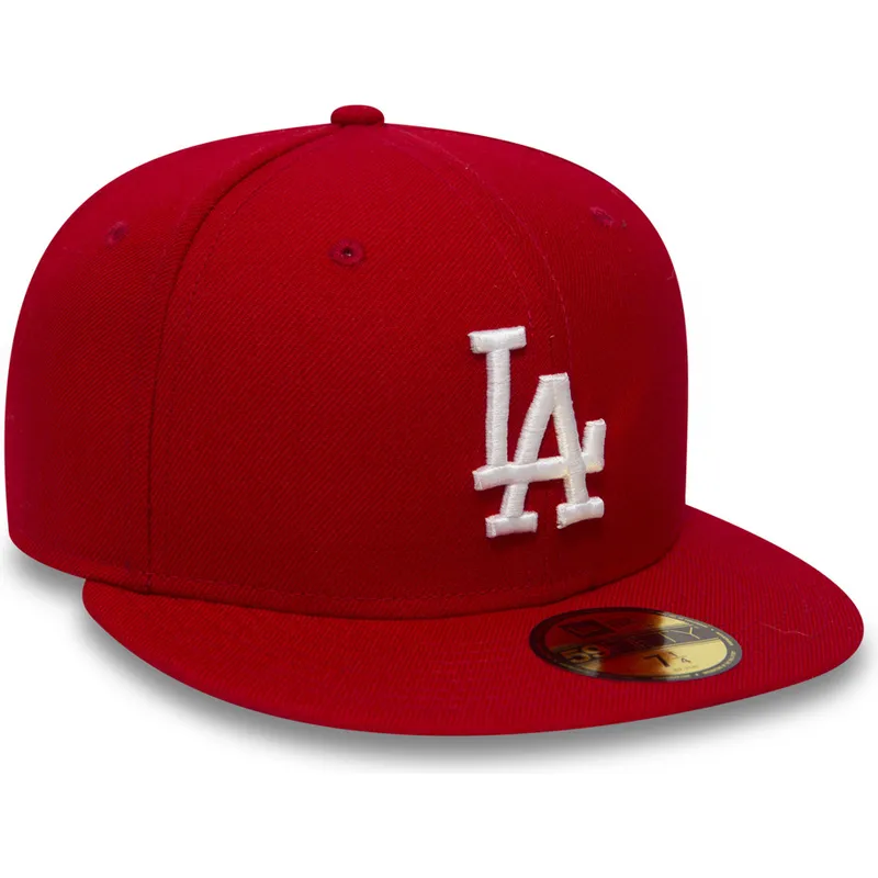 chervena-ploska-reguliruema-shapka-59fifty-essential-na-los-angeles-dodgers-mlb-ot-new-era