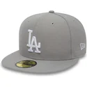 gra-fladskygget-59fifty-essential-kasket-fra-los-angeles-dodgers-mlb-af-new-era