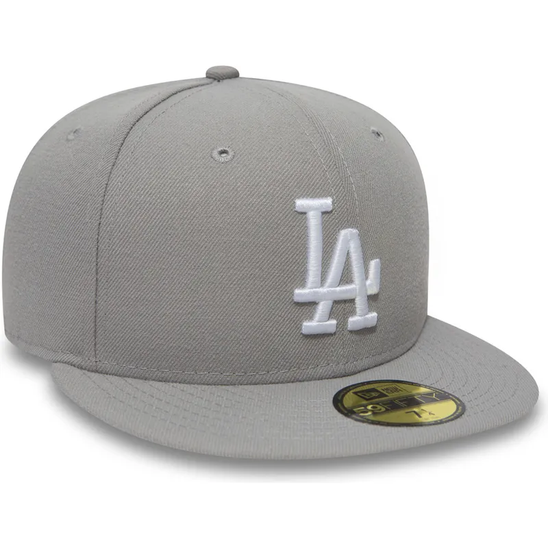 gra-fladskygget-59fifty-essential-kasket-fra-los-angeles-dodgers-mlb-af-new-era