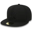 sort-fitted-59fifty-black-on-black-kasket-fra-new-york-yankees-mlb-af-new-era