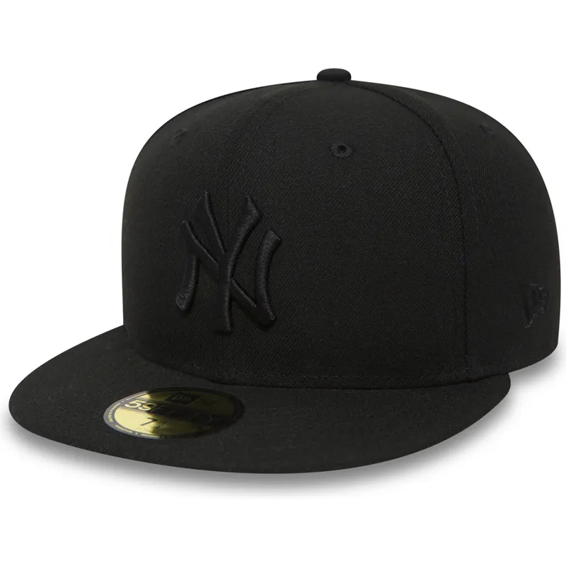 sort-justerbar-59fifty-black-on-black-new-york-yankees-mlb-kasket-fra-new-era