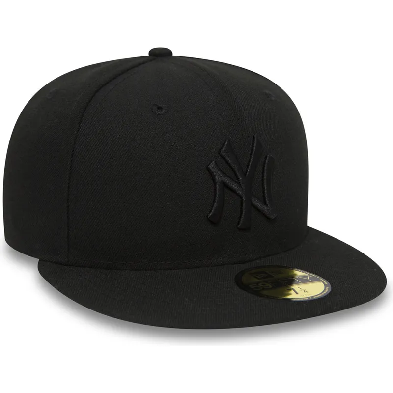 sort-justerbar-59fifty-black-on-black-new-york-yankees-mlb-kasket-fra-new-era