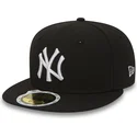 gorra-plana-negra-ajustada-para-nino-59fifty-essential-de-new-york-yankees-mlb-de-new-era