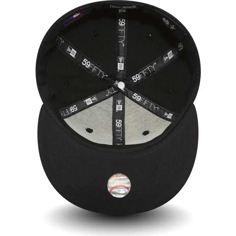 gorra-plana-negra-ajustada-para-nino-59fifty-essential-de-new-york-yankees-mlb-de-new-era