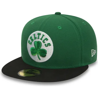 grune-enganliegende-59fifty-essential-flat-cap-der-boston-celtics-nba-von-new-era