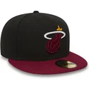 shapka-ploska-cherna-reguliruema-59fifty-essential-na-miami-heat-nba-ot-new-era