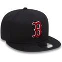 casquette-plate-bleue-marine-snapback-9fifty-essential-boston-red-sox-mlb-new-era