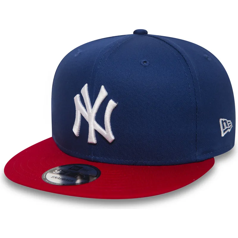 shapka-ploska-sinya-snapbek-ajustable-9fifty-cotton-block-na-new-york-yankees-mlb-ot-new-era