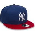 shapka-ploska-sinya-snapbek-ajustable-9fifty-cotton-block-na-new-york-yankees-mlb-ot-new-era