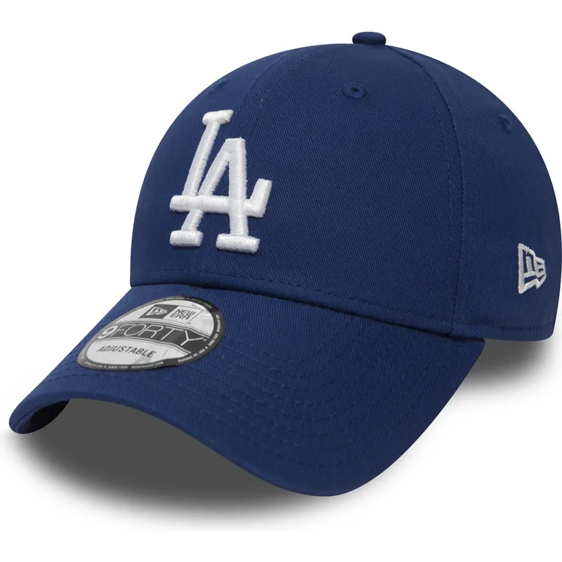bla-justerbar-kurvet-kasket-9forty-essential-fra-los-angeles-dodgers-mlb-fra-new-era