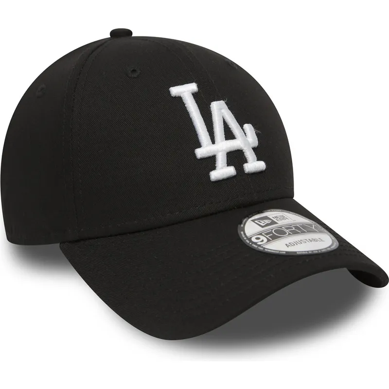 los-angeles-dodgers-mlb-new-era-9forty-essential-justerbar-sort-buet-kasket