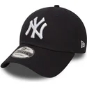 justerbar-marinebla-kurvet-kasket-9forty-essential-fra-new-york-yankees-mlb-fra-new-era