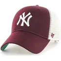 shapka-izvita-traker-chervena-snapbek-na-new-york-yankees-mlb-ot-47-brand