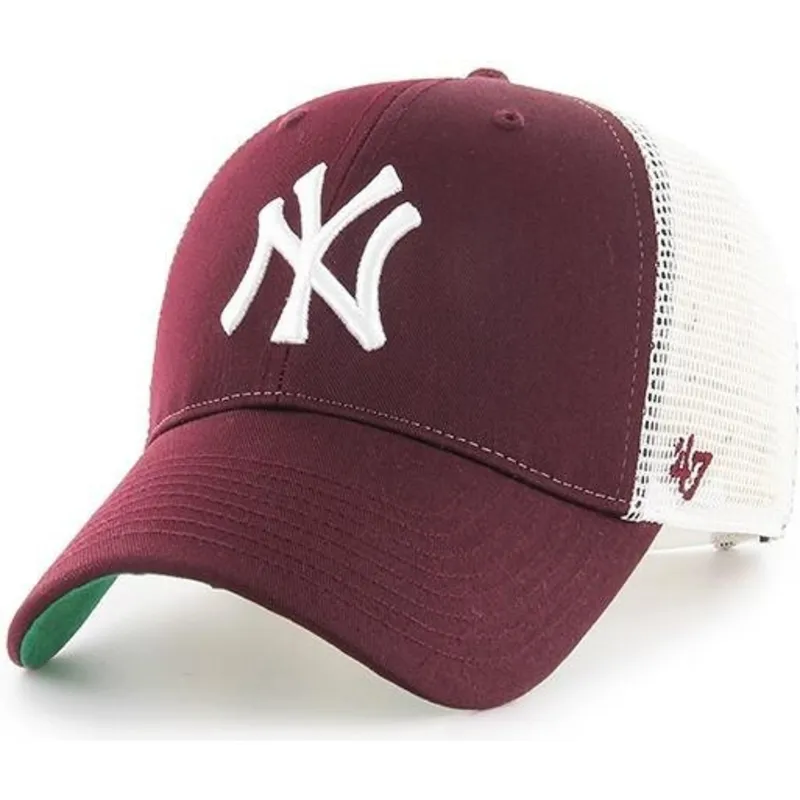 shapka-izvita-traker-chervena-snapbek-na-new-york-yankees-mlb-ot-47-brand