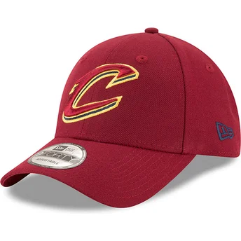 shapka-izvita-chervena-reguliruem-9forty-the-league-na-cleveland-cavaliers-nba-ot-new-era