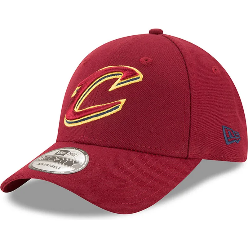 shapka-izvita-chervena-reguliruem-9forty-the-league-na-cleveland-cavaliers-nba-ot-new-era