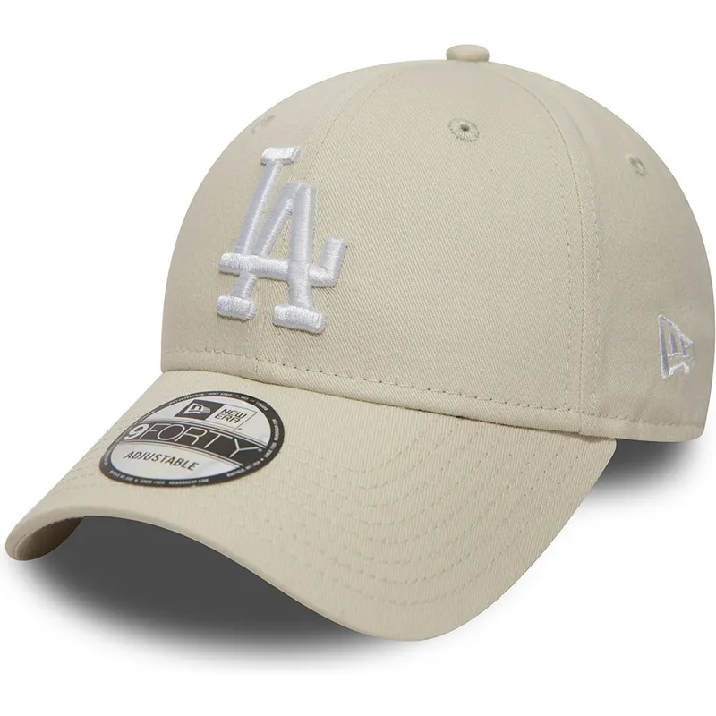 shapka-izvita-byala-reguliruem-roto-9forty-essential-na-los-angeles-dodgers-mlb-ot-new-era