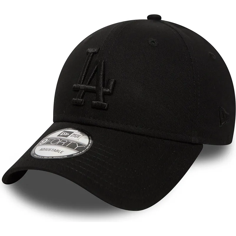 shapka-izvita-cherna-reguliruem-9forty-essential-na-los-angeles-dodgers-mlb-ot-new-era
