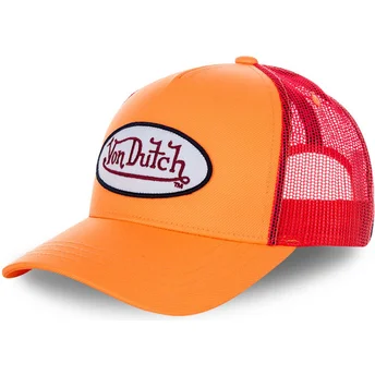 Von Dutch FRESH03 orange og rød trucker cap