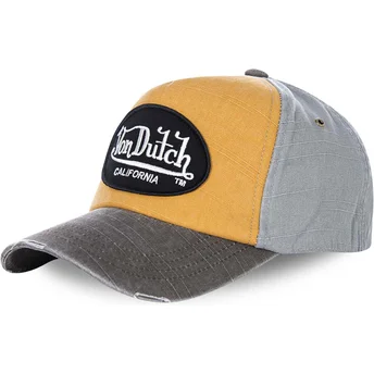 Шапка извита жълт регулируема JACKGOG от Von Dutch