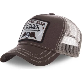 Шапка извита тракер кафяв снапбек SQUARE2B от Von Dutch