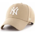 beige-buet-snapback-kasket-fra-new-york-yankees-mlb-mvp-af-47-brand