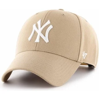 Καπέλο με καμπύλη μπεζ snapback των New York Yankees MLB MVP της 47 Brand