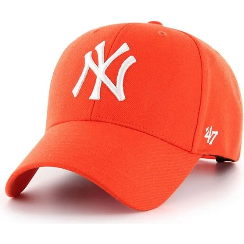 shapka-izvita-oranzhev-reguliruem-brillante-na-new-york-yankees-mlb-ot-47-brand