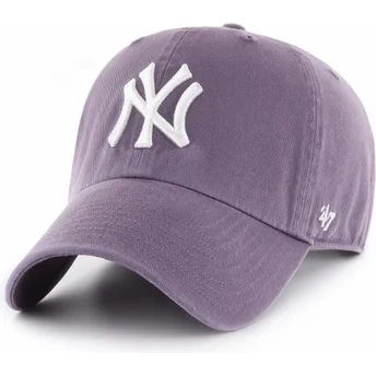 shapka-izvita-violetka-reguliruem-na-new-york-yankees-mlb-ot-47-brand