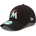 shapka-izvita-cherna-reguliruem-9forty-the-league-na-miami-marlins-mlb-ot-new-era