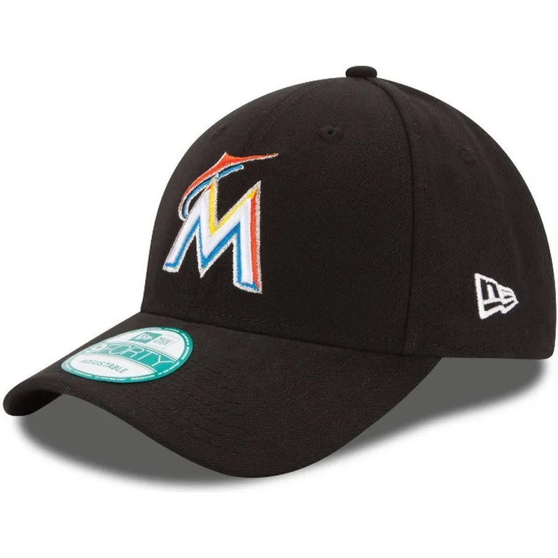 shapka-izvita-cherna-reguliruem-9forty-the-league-na-miami-marlins-mlb-ot-new-era