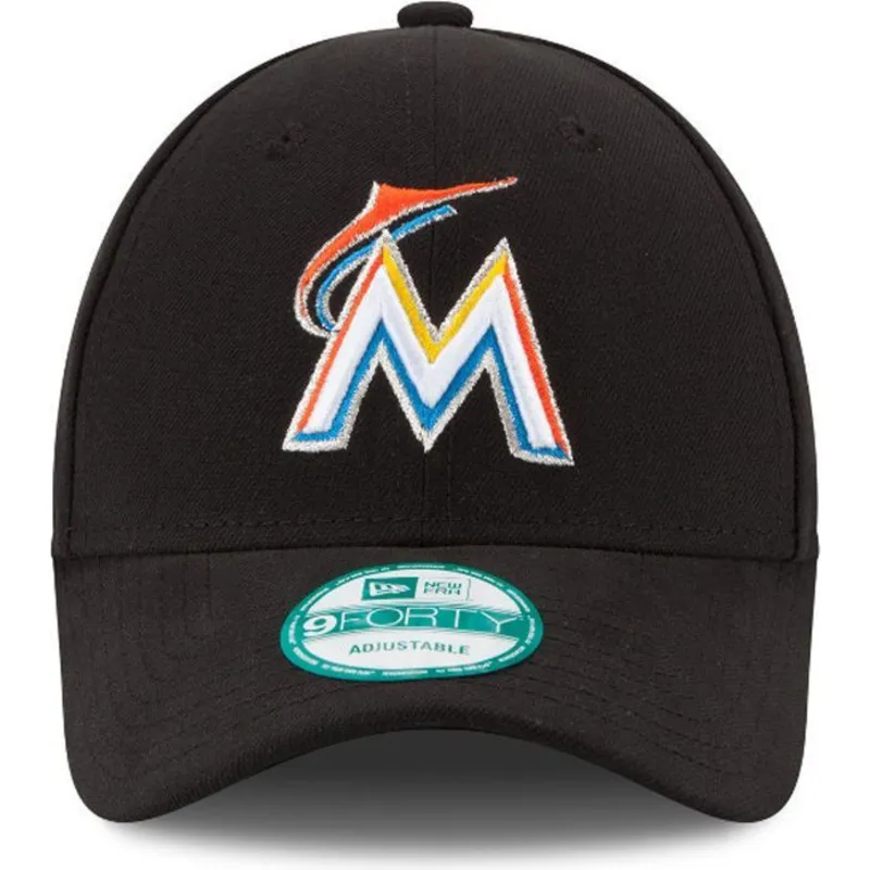 shapka-izvita-cherna-reguliruem-9forty-the-league-na-miami-marlins-mlb-ot-new-era