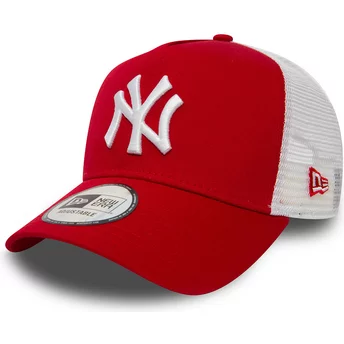 New Era Clean A Frame 2 New York Yankees MLB Trucker Cap rot