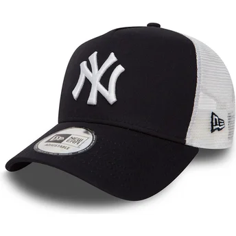 Шапка извита шапка тракер тъмносин снапбек Clean A Frame 2 на New York Yankees MLB от New Era